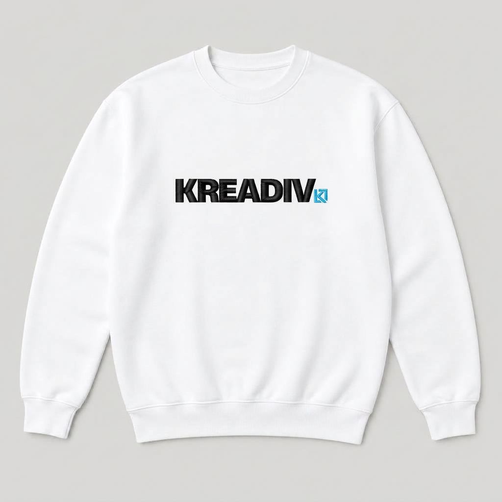 Crewneck Sweatshirts with the Kreadiv logo, Embroidery