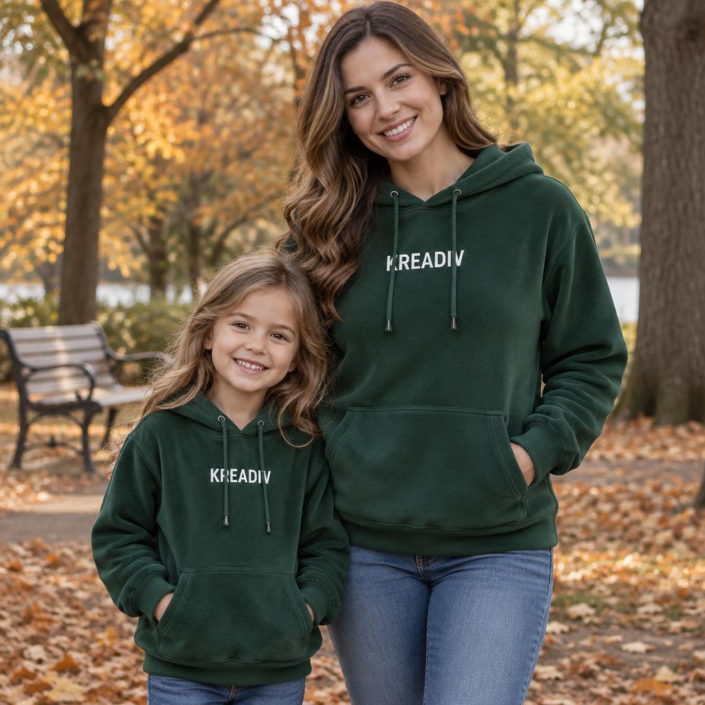 Premium Hoodie example with the Kreadiv logo