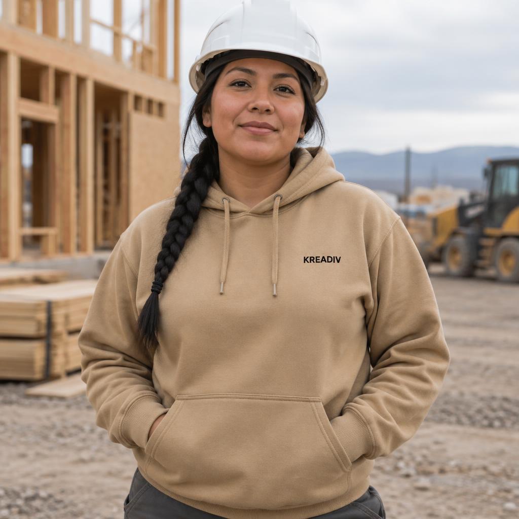 Carhartt Hoodie example with the Kreadiv logo