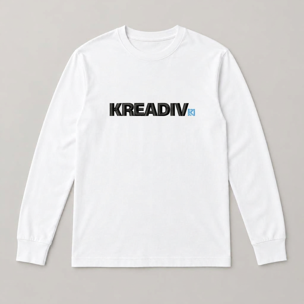 Long-Sleeve T-Shirt with the Kreadiv logo, Embroidery