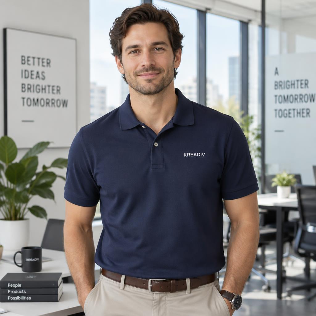Polo Shirts example with the Kreadiv logo