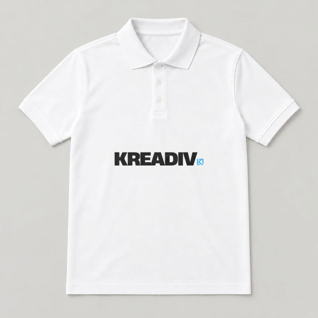 Polo Shirts with the Kreadiv logo, Direct to garment (DTG)