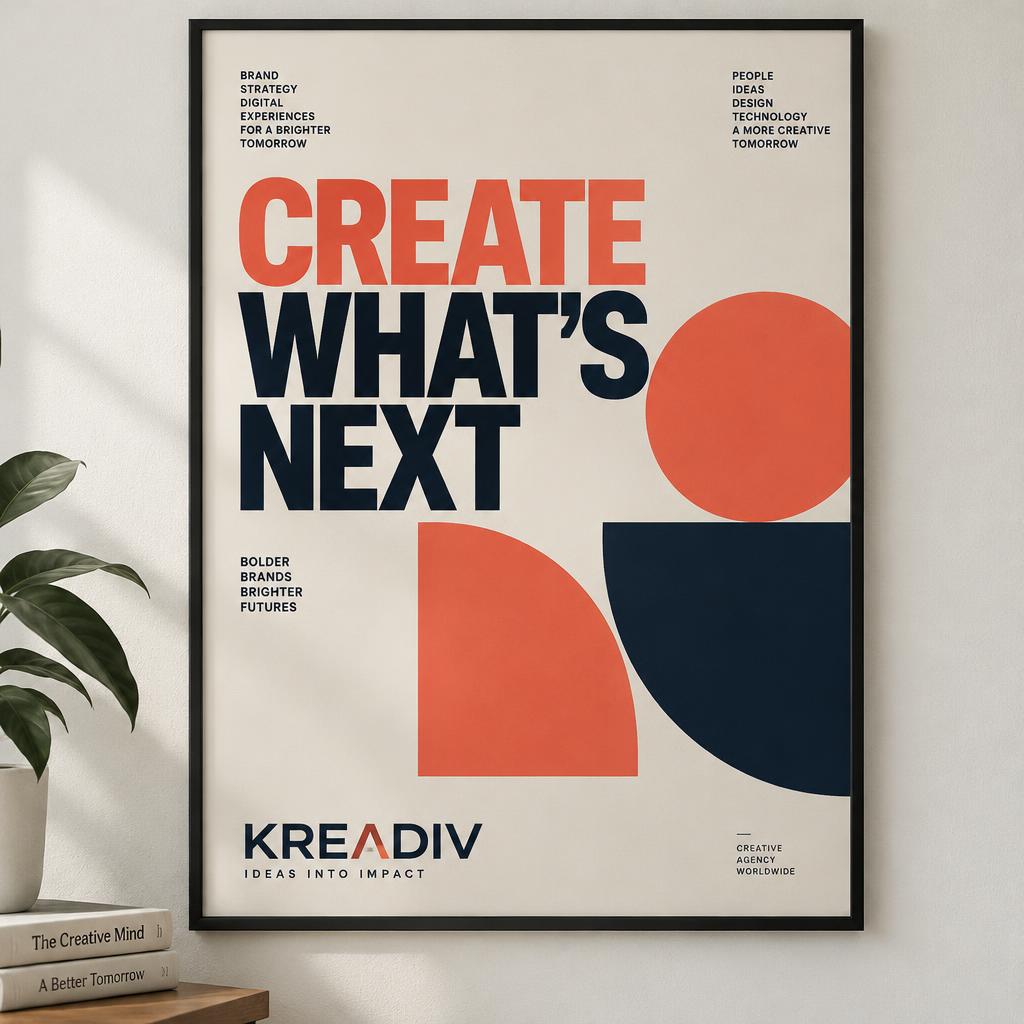 Posters example with the Kreadiv logo