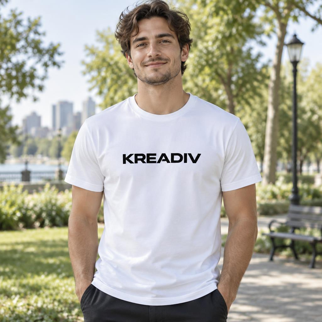 Budget T-Shirt (Gildan) example with the Kreadiv logo