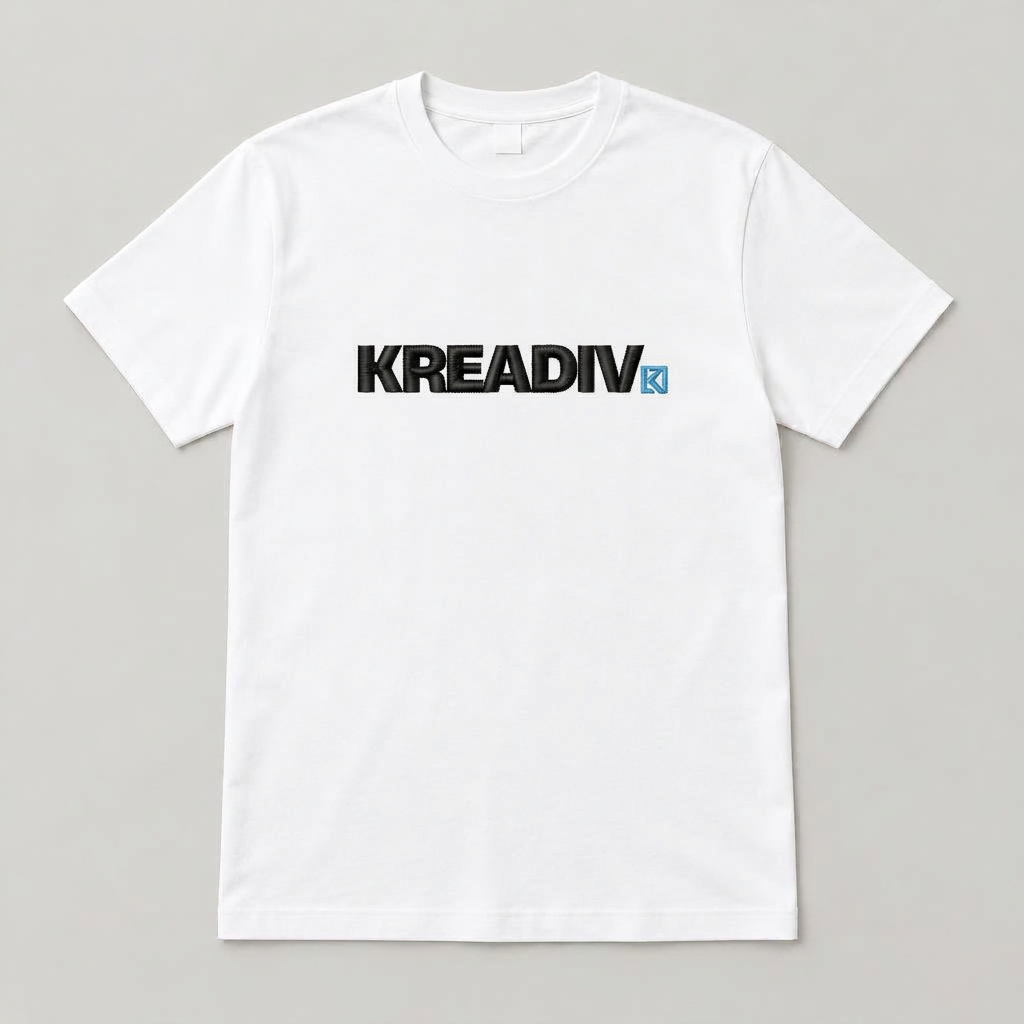 Budget T-Shirt (Gildan) with the Kreadiv logo, Embroidery