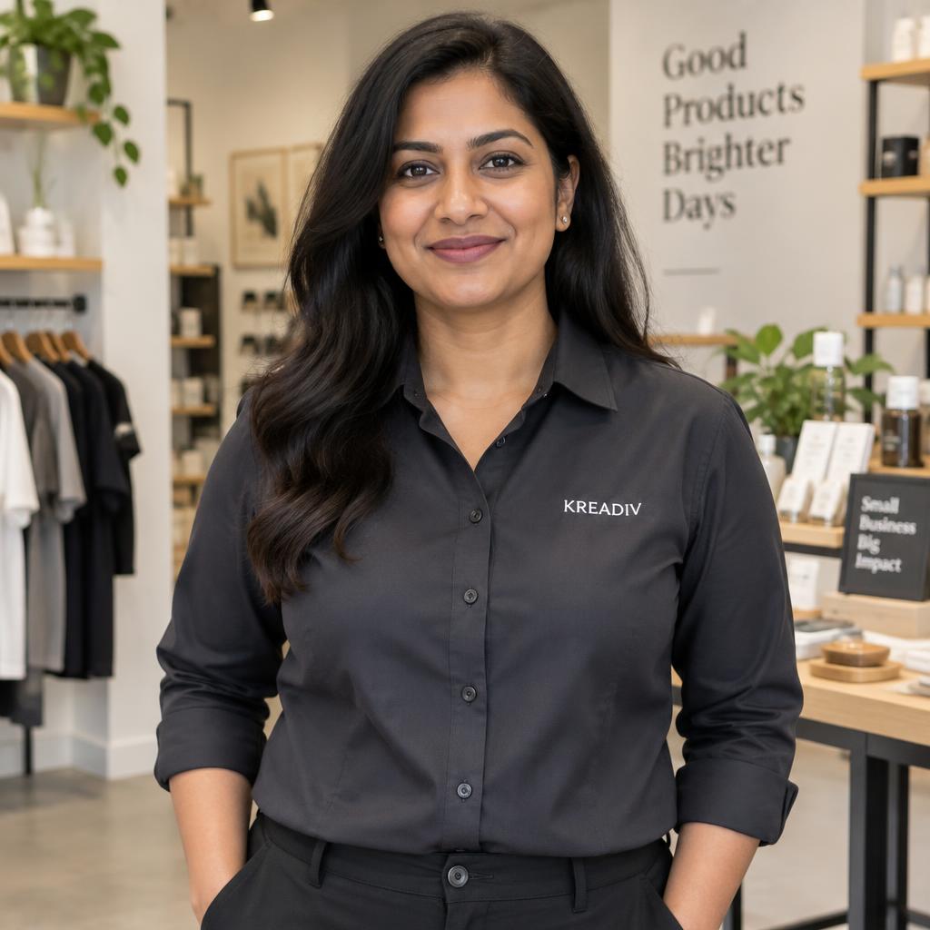 Business Uniforms example with the Kreadiv logo