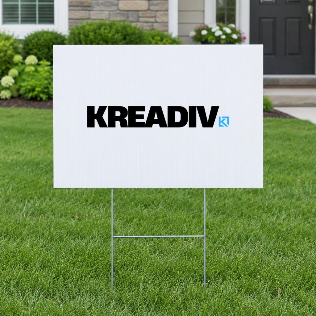 Yard Signs example with the Kreadiv logo
